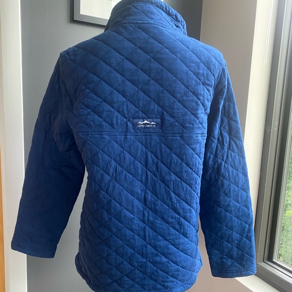 3/$20 Lauren James Quilted Pullover Navy/Aqua - Picture 7 of 12
